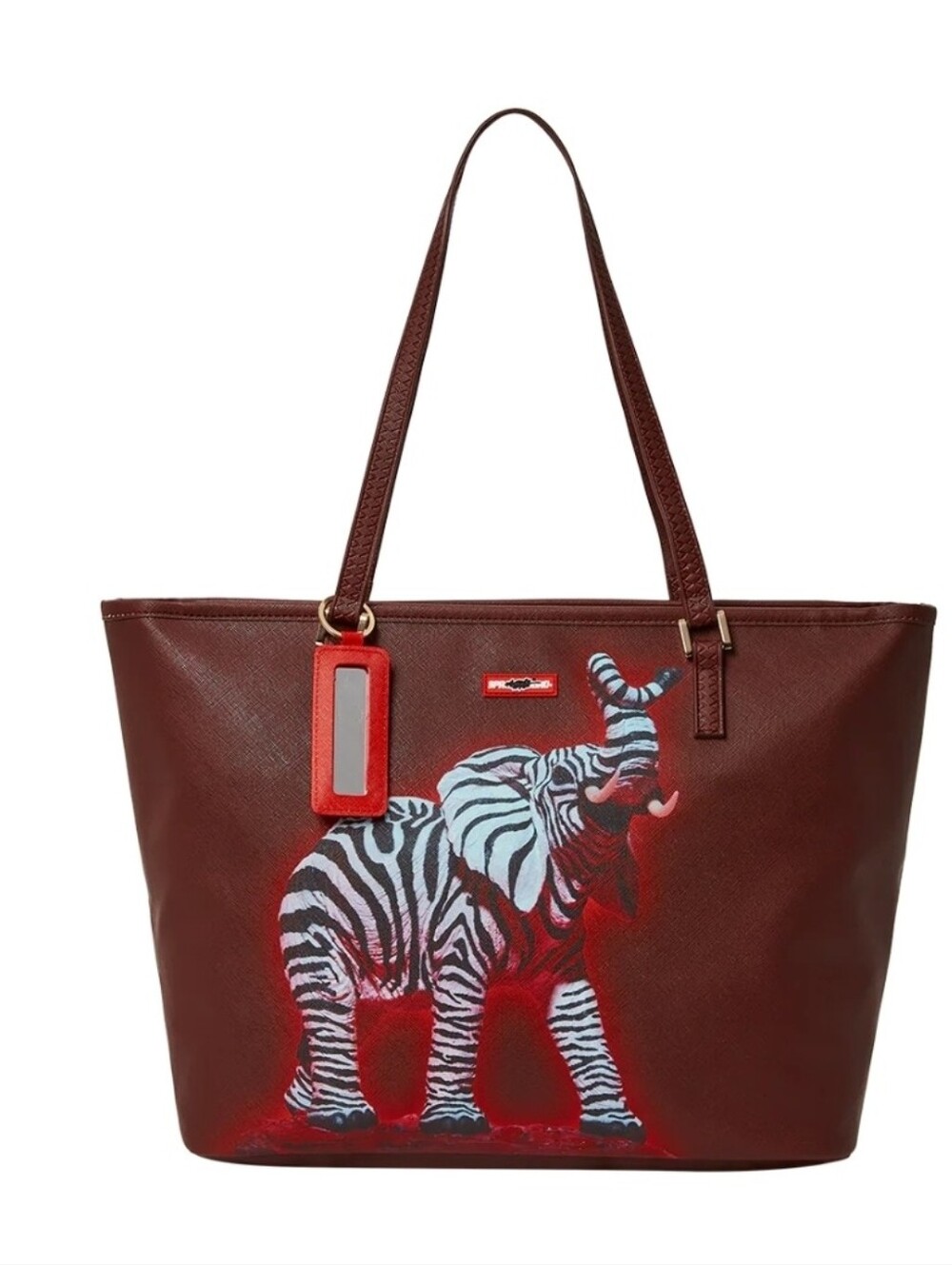 SPRAYGROUND ZEBRA ELEPHANT RON ENGLISH COLLAB TOTE LIMITED EDITION